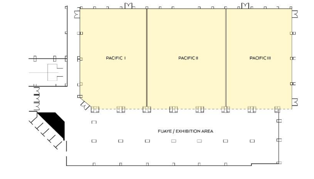 PACIFIC HALLS AND FOYER AREA Floor Plan